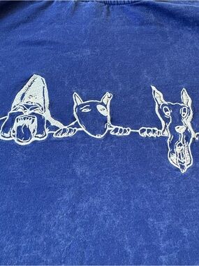 Snoop Dogg Men's Acid Wash Cotton Hoodie Sweatshirt Size Large Royal Blue Color